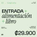 Entrada General + Alimentación (3 tiempos) + Libro