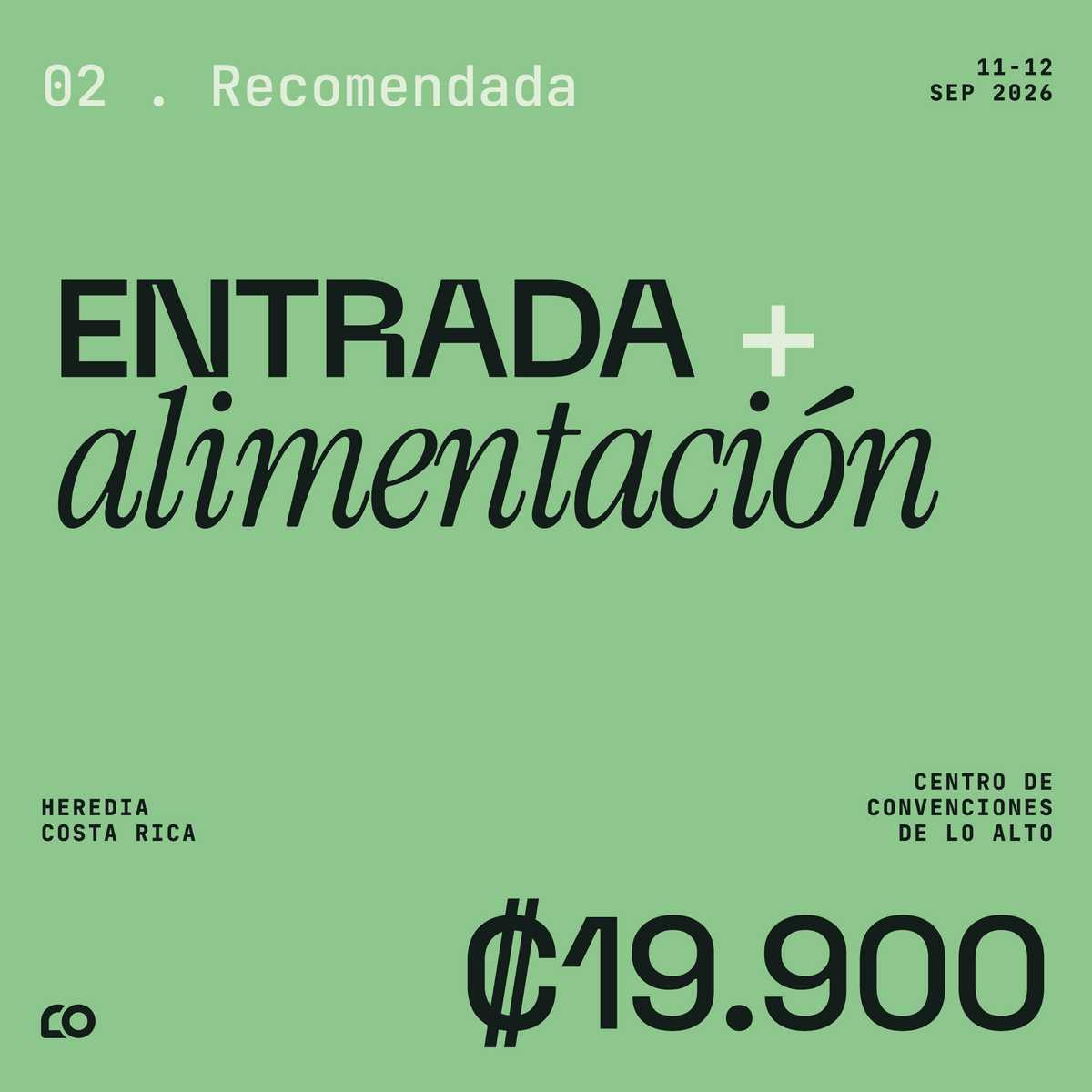 Entrada General + Alimentación (3 tiempos)